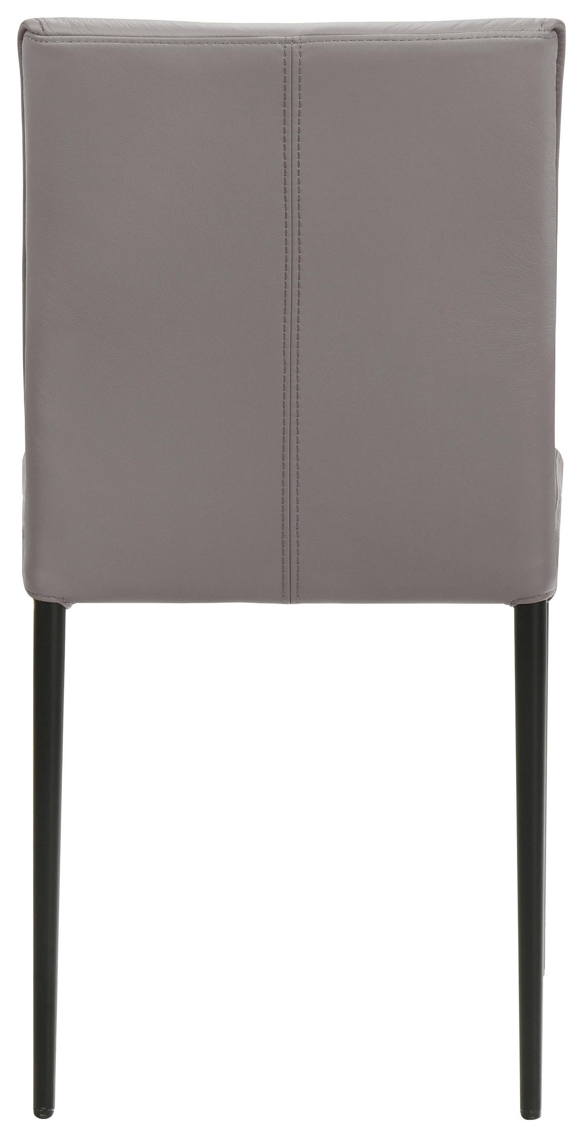 STUHL Echtleder Braun  - Schwarz/Braun, Design, Leder/Metall (46/87/58cm) - Johann Jakob