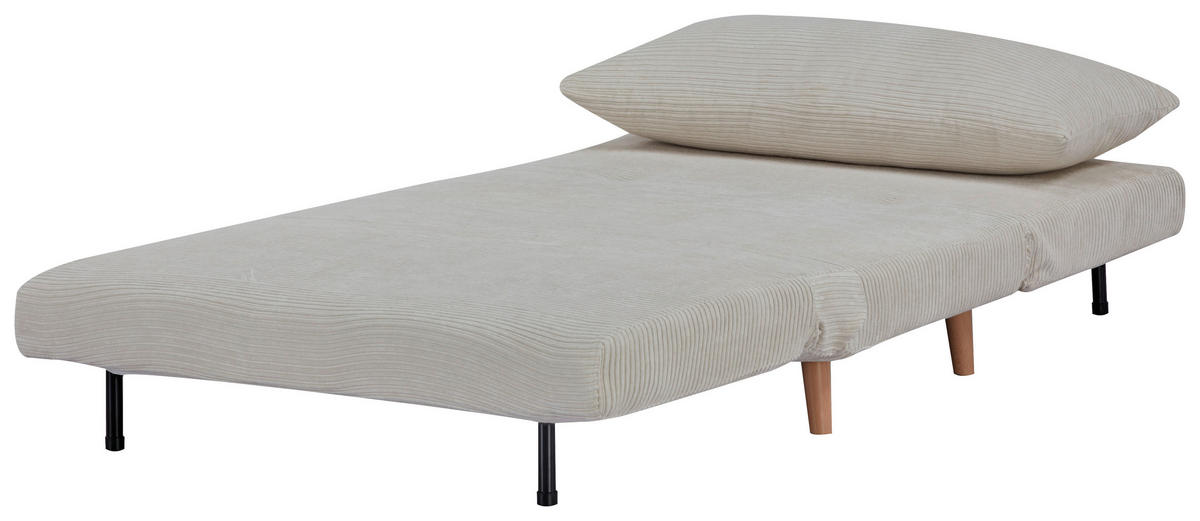 FEKVŐFOTEL textil krémszínű  - krémszínű/natúr színű, Modern, textil/fa (102/82/91cm) - MID.YOU