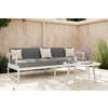 LOUNGESOFA  - Weiß/Grau, MODERN, Holz/Textil (192/57/73cm) - Ambia Garden
