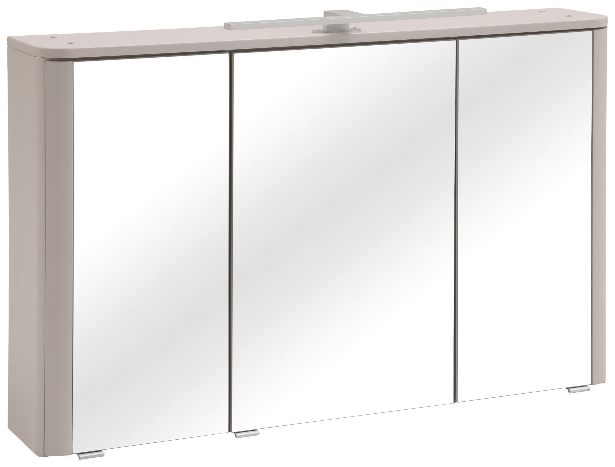 SPIEGELSCHRANK 101/64/21 cm  - Kaschmir/Alufarben, KONVENTIONELL, Glas/Holzwerkstoff (101/64/21cm) - Xora