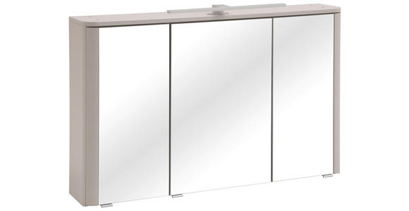 SPIEGELSCHRANK 101/64/21 cm  - Kaschmir/Alufarben, KONVENTIONELL, Glas/Holzwerkstoff (101/64/21cm) - Xora