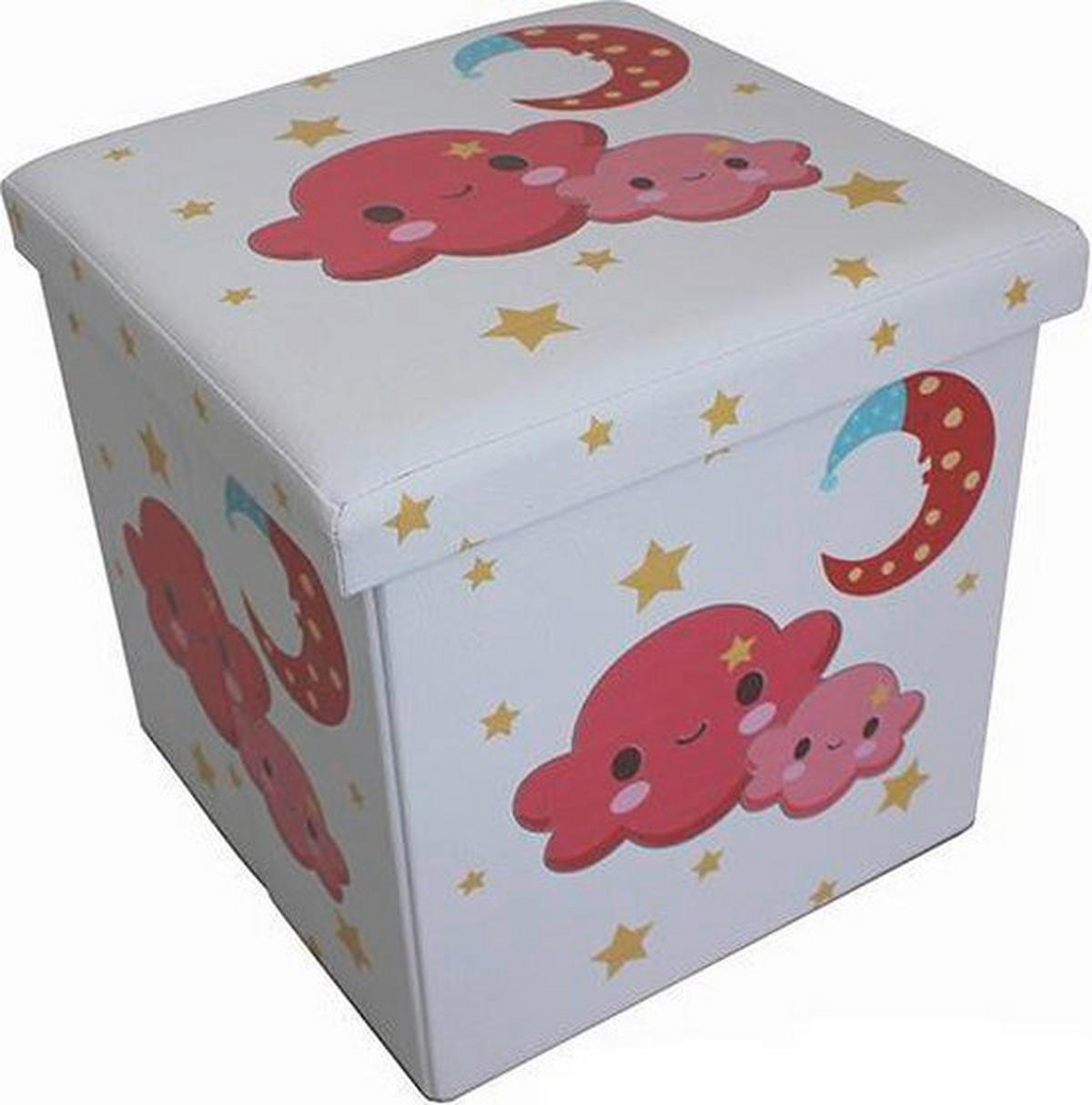 KUTIJA DEKORATIVNA   32/32/32 cm   - pink/bijela, Basics, tekstil (32/32/32cm)