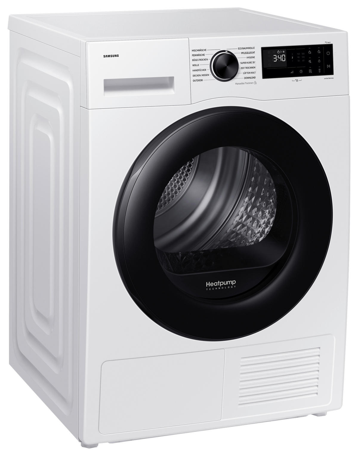 WÄRMEPUMPENTROCKNER DV90DG52A0AEEG  - Weiß, Basics, Glas/Kunststoff (60/85/65cm) - Samsung