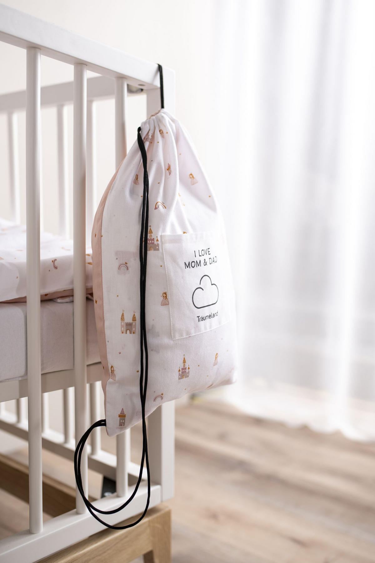 BABYBETTWÄSCHE 100/135 cm  - Rosa/Weiß, Basics, Textil (100/135cm) - Träumeland