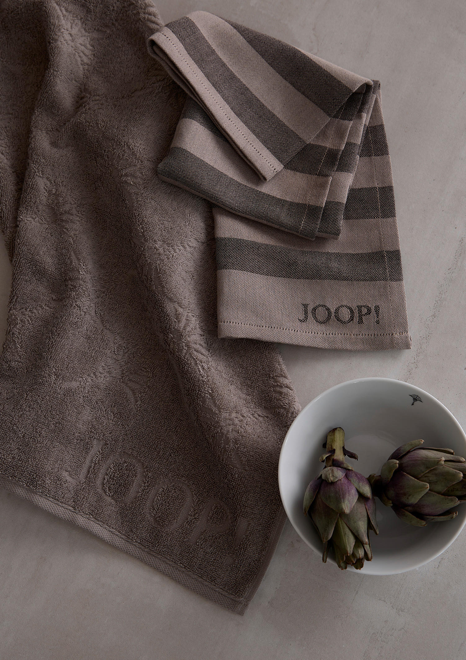 UTĚRKA NA NÁDOBÍ  - šedá, Basics, textil (50/70cm) - Joop!