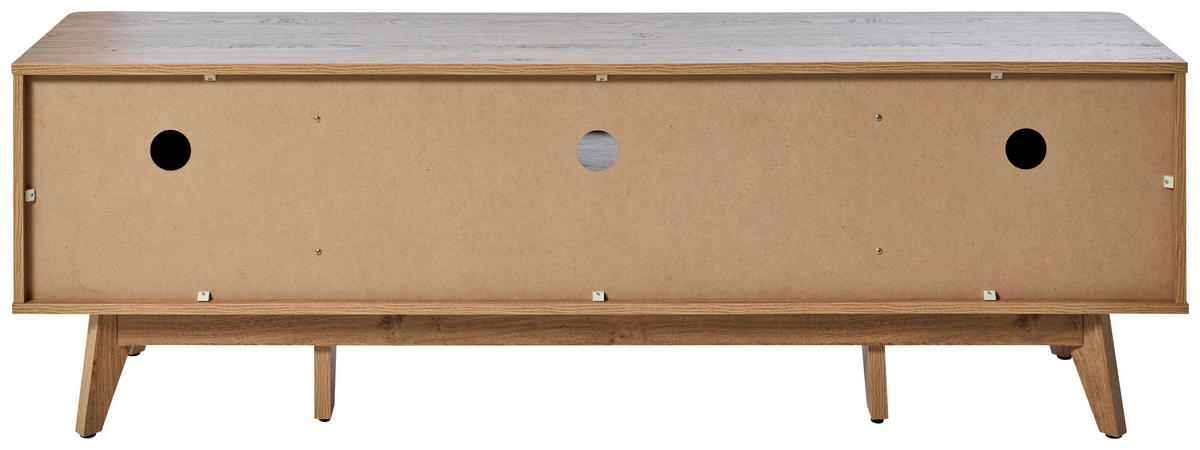 LOWBOARD  in 169,50/54,5/40 cm  - Eichefarben/Silberfarben, Modern, Holzwerkstoff/Metall (169,50/54,5/40cm) - Livetastic