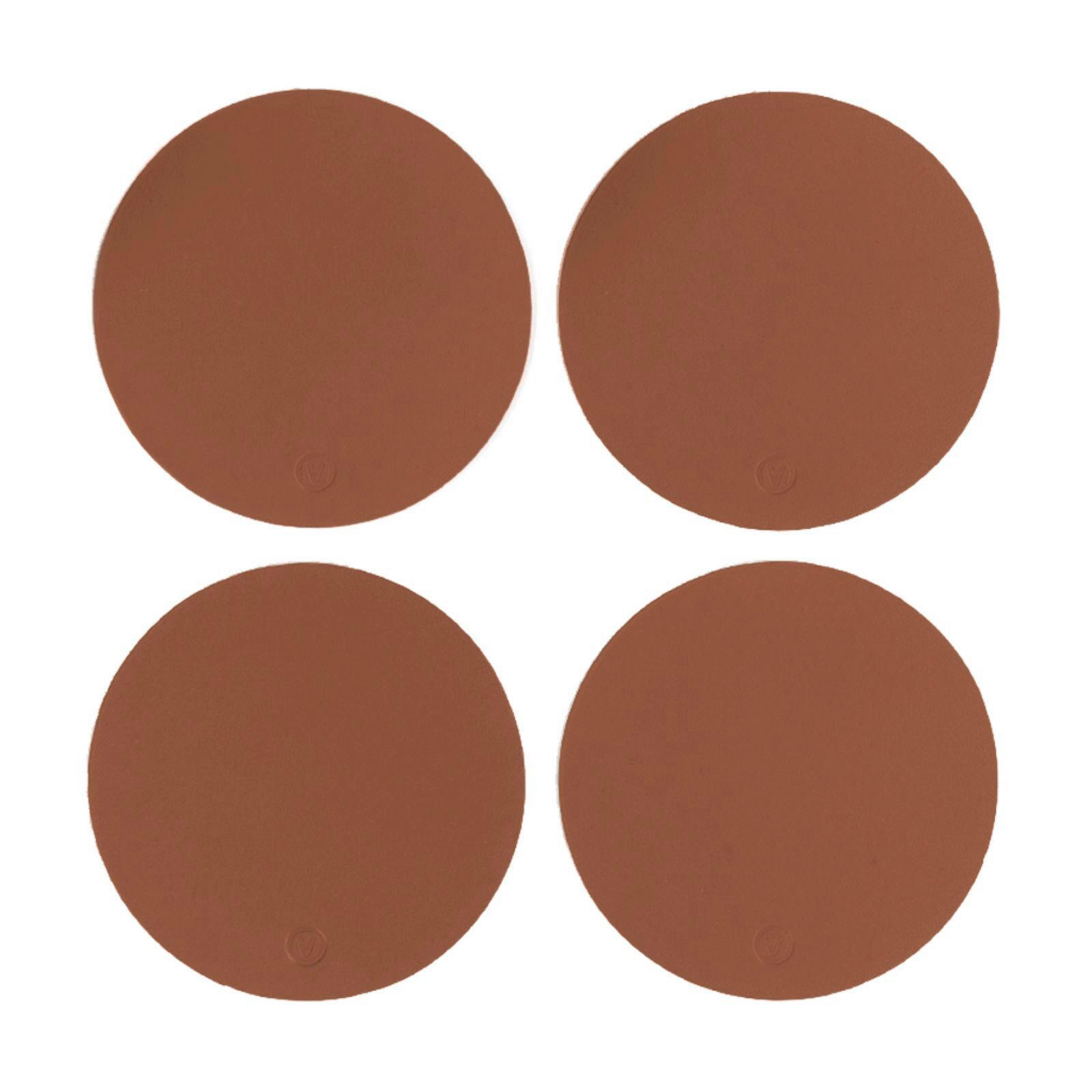 GLASUNTERSETZER  - Cognac, Basics, Leder (11/11/0.2cm)