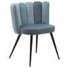 STUHL Samt Blau, Türkis  - Türkis/Blau, Design, Textil/Metall (58,5/79/55,5cm) - home24