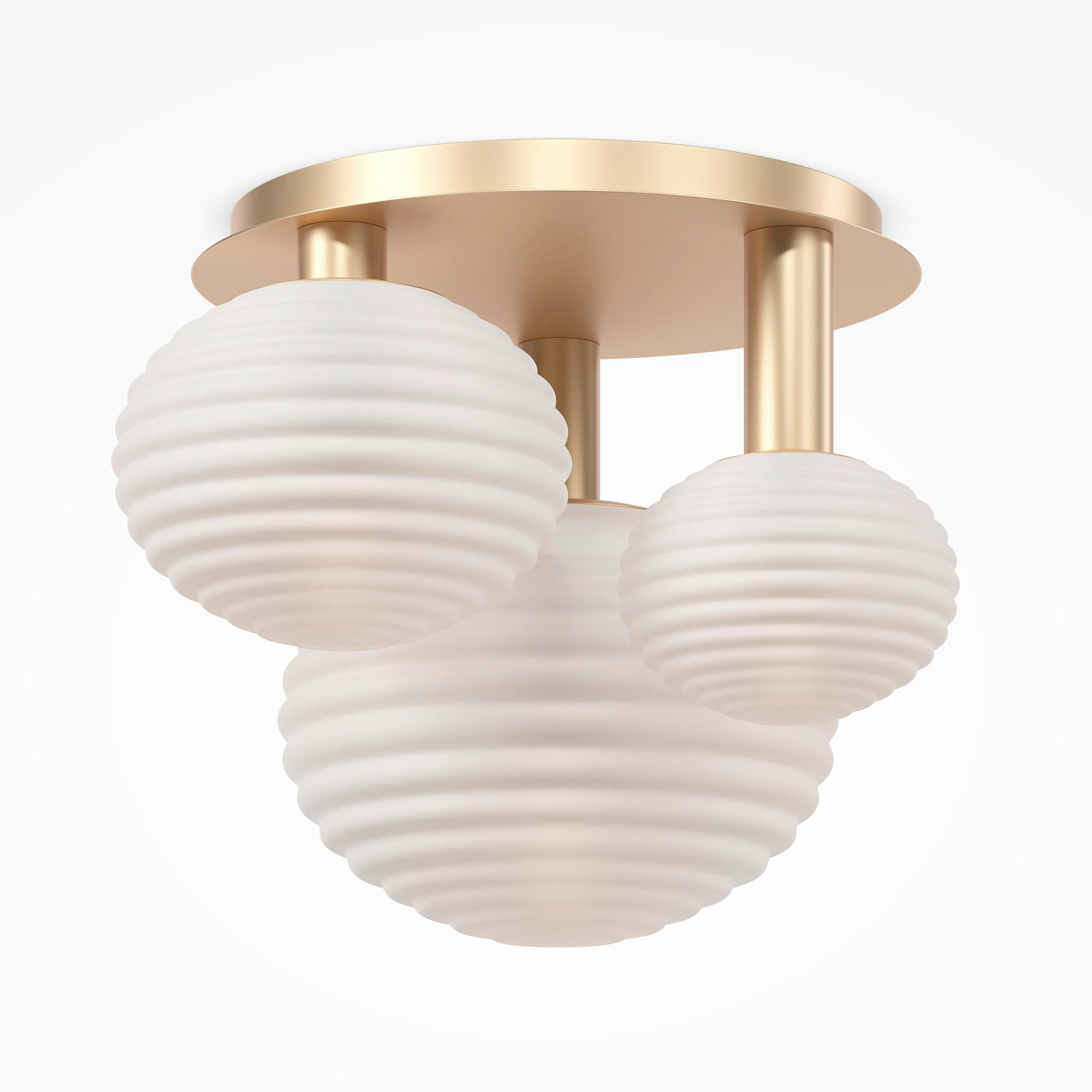 DECKENLEUCHTE    53,5/46/38,5 cm  - Weiss/Goldfarben, Design, Metall (53,5/46/38,5cm) - MAYTONI