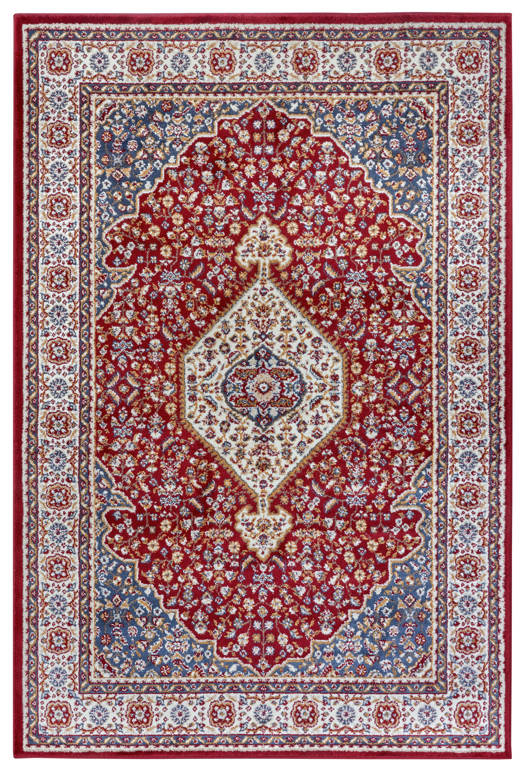 FLACHWEBETEPPICH  Wohnzimmer 160/235 cm Luxor Multicolor, Rot rechteckig  - Rot/Multicolor, Design, Kunststoff/Textil (160/235cm) - Hanse Home