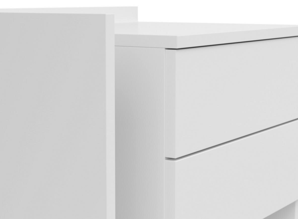 NACHTKÄSTCHEN 60/62/38 cm  in Weiß  - Graphitfarben/Weiß, Design, Holzwerkstoff/Kunststoff (60/62/38cm) - Lomoco