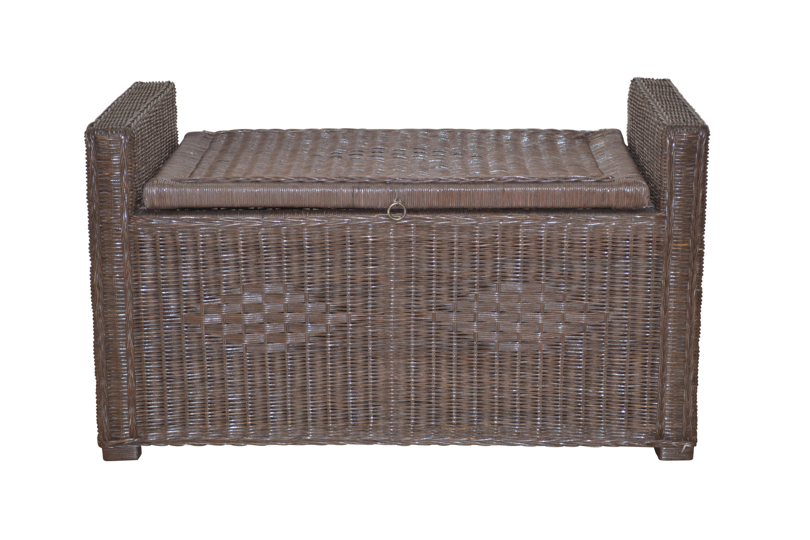 SITZBANK Braun Rattan  - Braun, KONVENTIONELL, Holz (45/90/51cm) - MID.YOU