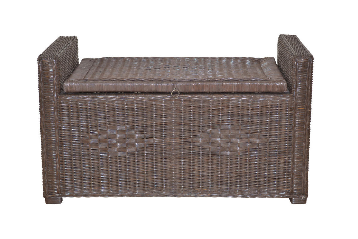 SITZBANK Braun Rattan  - Braun, KONVENTIONELL, Holz (45/90/51cm) - MID.YOU