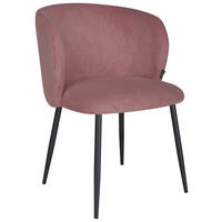 STUHL  Stoffauswahl Cord  Rosa, Schwarz  - Schwarz/Rosa, Design, Textil/Metall (56/78/59cm) - Stylife