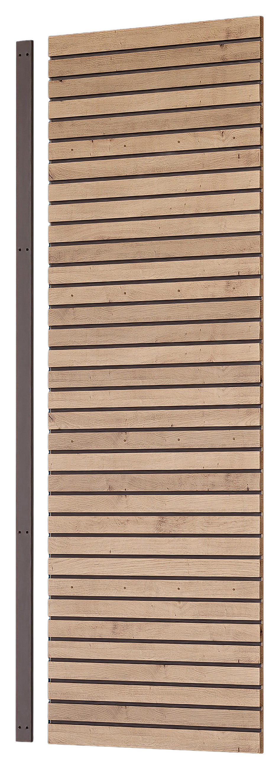 WANDPANEEL 50/147/4 cm  - Schwarz/Eiche Artisan, Design, Holzwerkstoff (50/147/4cm) - Stylife