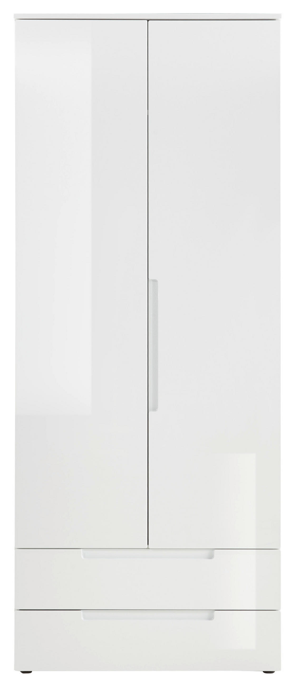 DREHTÜRENSCHRANK 84/208/57 cm 2-türig Weiß  - Eichefarben/Weiß, MODERN, Holzwerkstoff (84/208/57cm) - MID.YOU