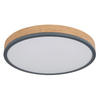 LED-DECKENLEUCHTE 45/8,5 cm   - Dunkelbraun/Opal, KONVENTIONELL, Holzwerkstoff/Kunststoff (45/8,5cm) - Globo