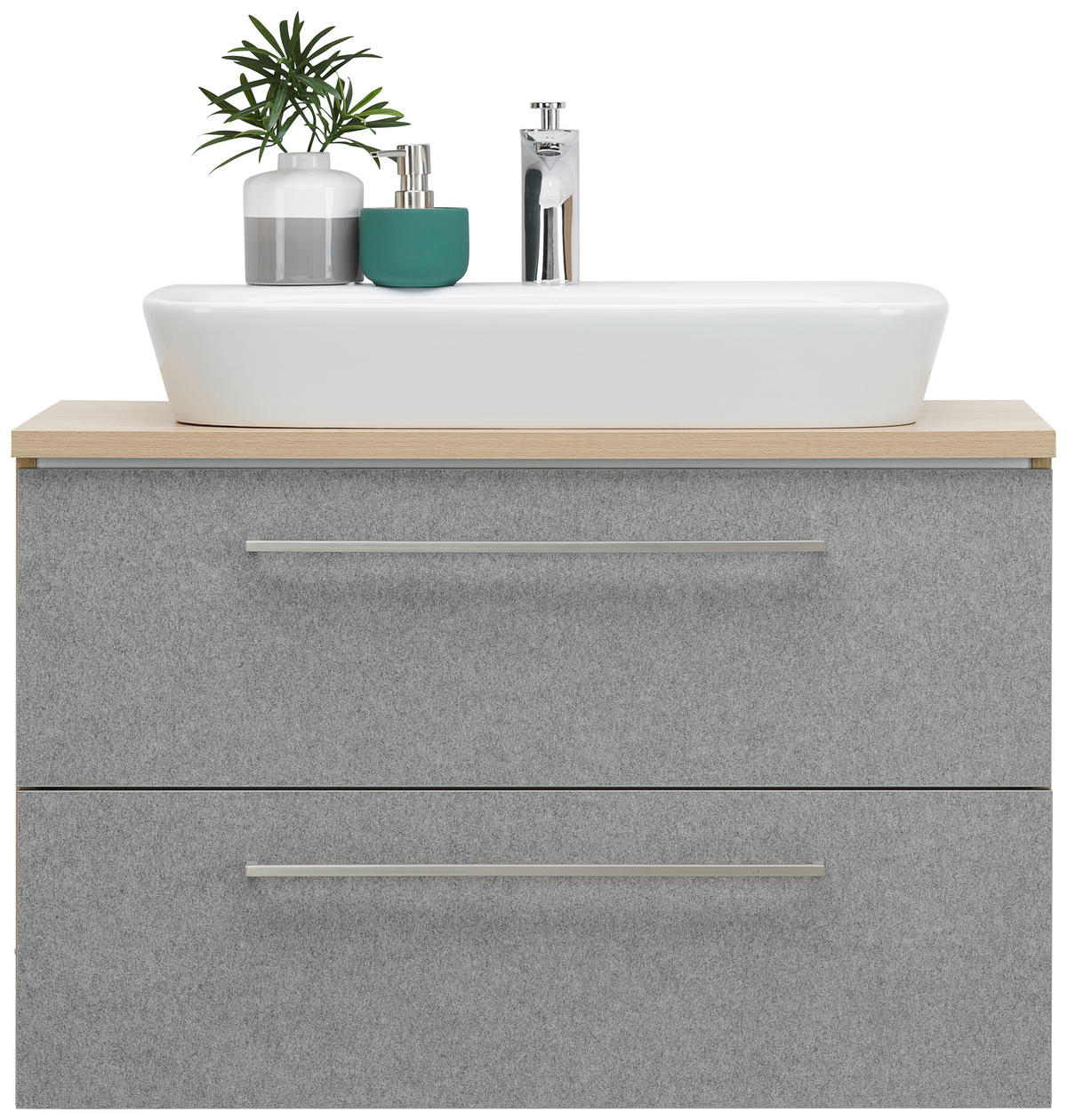 WASCHTISCHKOMBI 82,5/64,0/45,0 cm  - Eichefarben/Weiß, Basics, Keramik/Holzwerkstoff (82,5/64,0/45,0cm) - Stylife