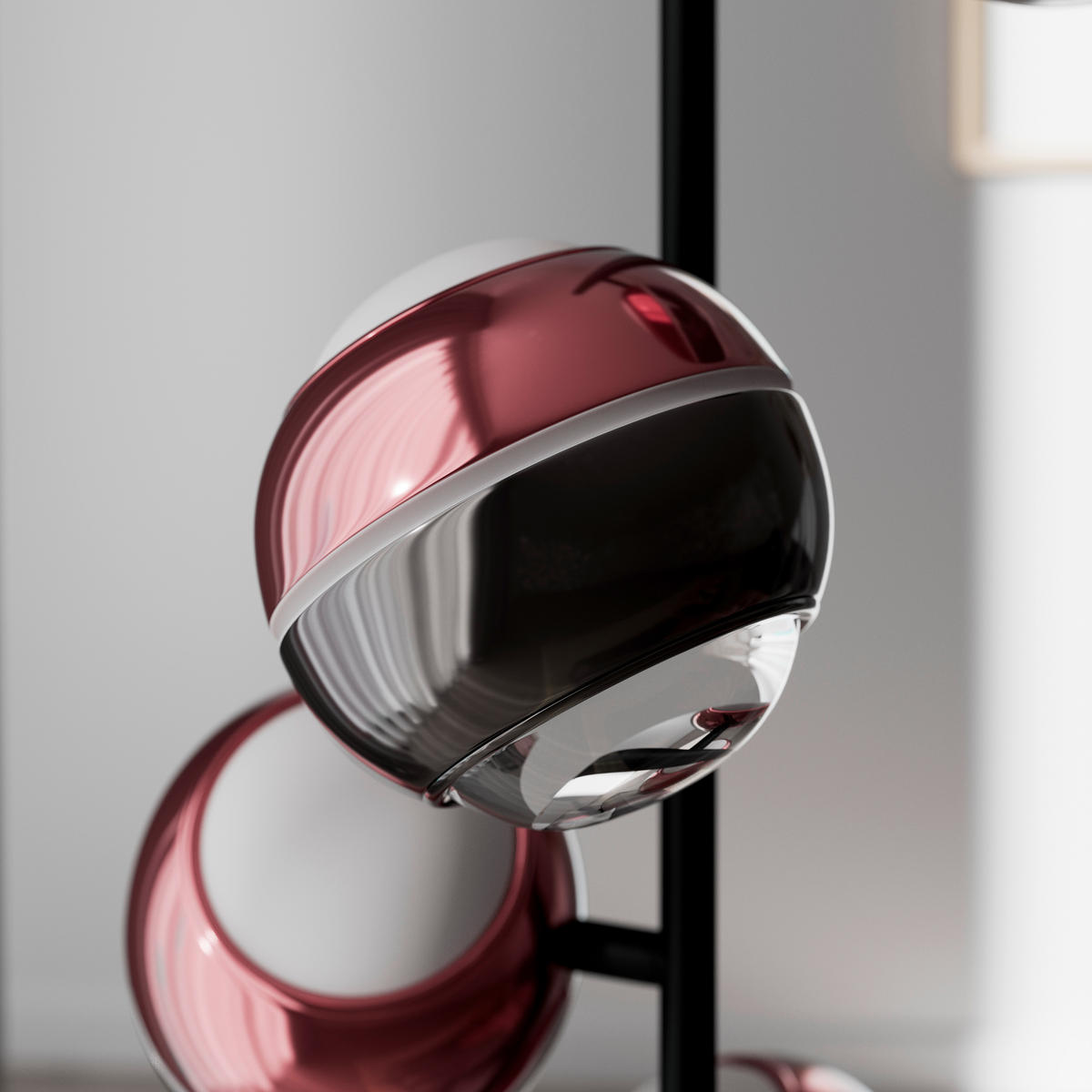 LED-STEHLEUCHTE Easy 32/149 cm   - Schwarz/Kupferfarben, Design, Glas/Kunststoff (32/149cm) - Dieter Knoll