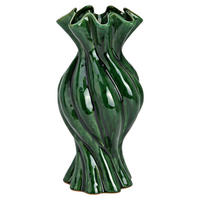VASE  - Dunkelgrün, Basics, Stein (14,0/30,0/14,0cm)