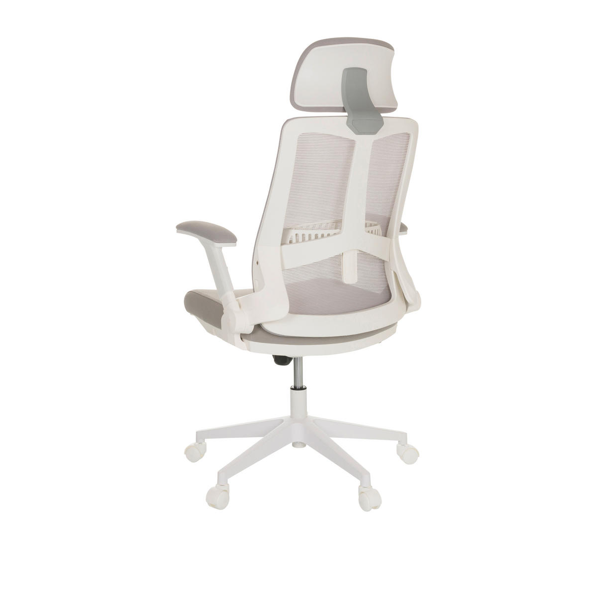OTOČNÁ ŽIDLE, šedá - šedá/bílá, Basics, textil/plast (68/113-127/68cm) - MID.YOU