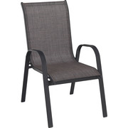 STAPELSESSEL Aluminium, Stahl Anthrazit, Hellbraun - Hellbraun/Anthrazit, Design, Textil/Metall (55/96/72cm) - XORA