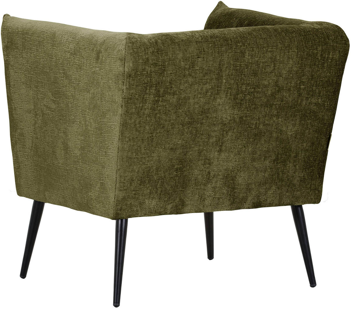 SESSEL in Chenille Grün  - Schwarz/Grün, Design, Textil/Metall (76/73/76cm) - Landscape