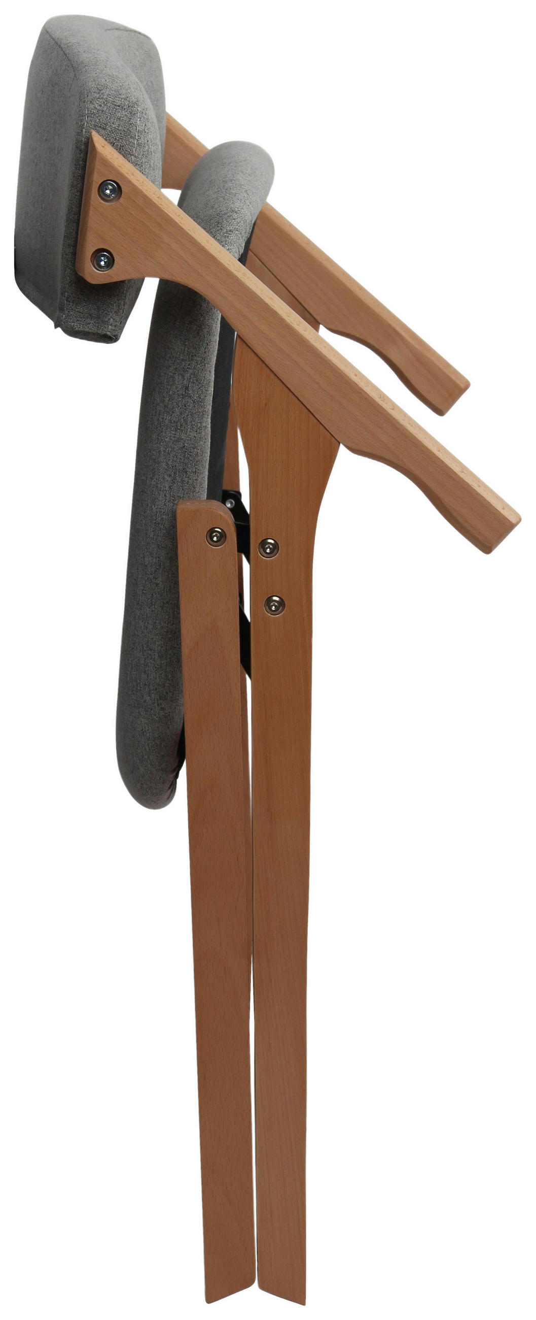 BESUCHERSTUHL  in Webstoff Grau  - Naturfarben/Grau, MODERN, Holz/Textil (53/78/47cm) - MID.YOU