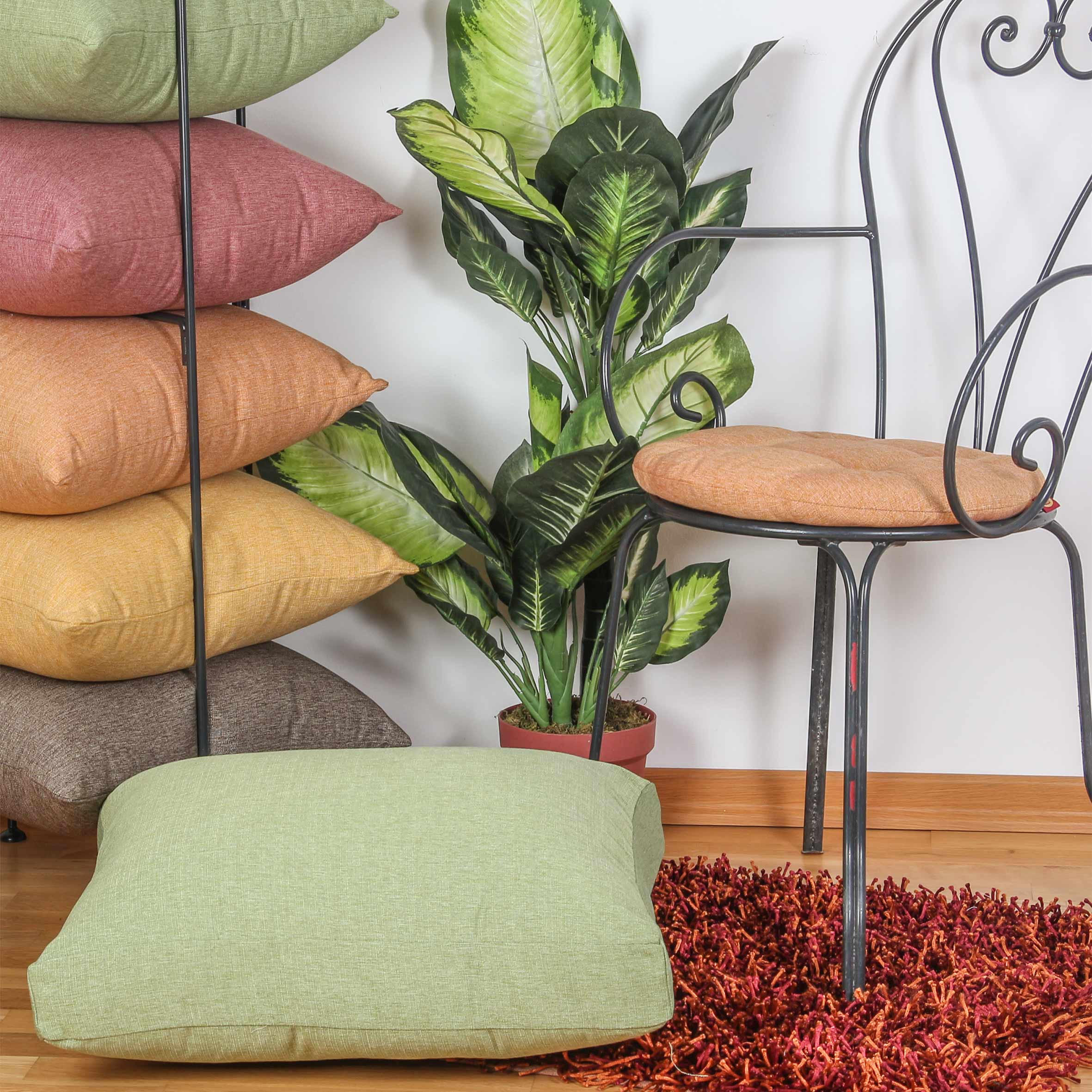 SEDEŽNA BLAZINA YOCASTA 40 cm - oranžna, Basics, tekstil (40cm)