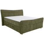 BOXSPRINGBETT 180/200 cm  in Olivgrün  - Chromfarben/Olivgrün, KONVENTIONELL, Textil/Metall (180/200cm) - Esposa