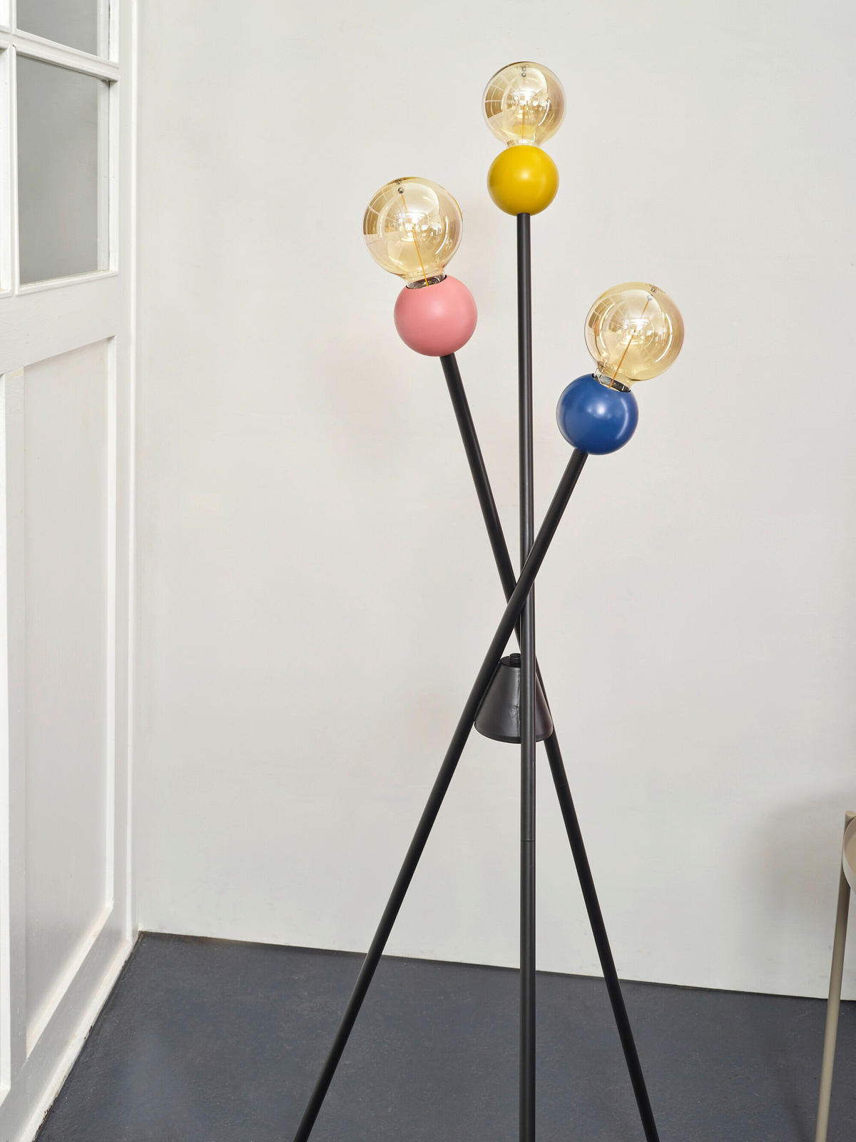 STEHLEUCHTE 55/47/135 cm    - Design, Metall (55/47/135cm) - Osram