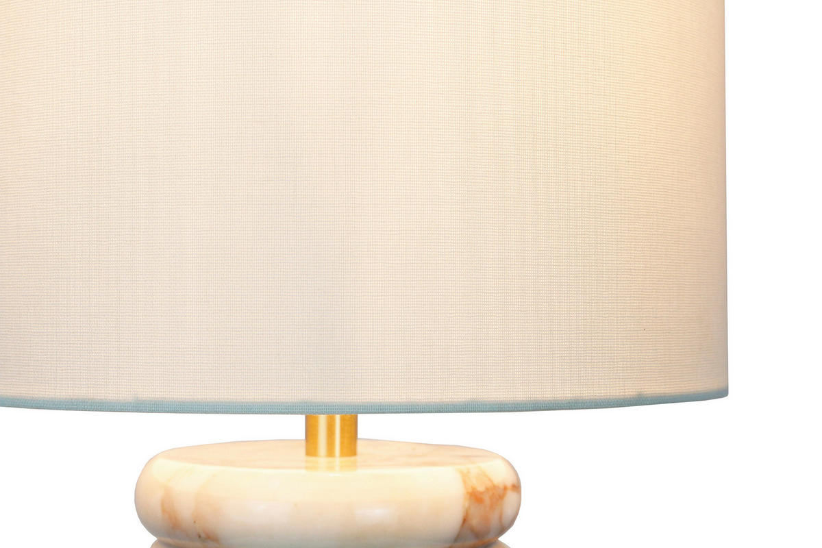 TISCHLEUCHTE 14/65/14 cm   - Beige, Design, Textil/Stein (14/65/14cm) - P & B