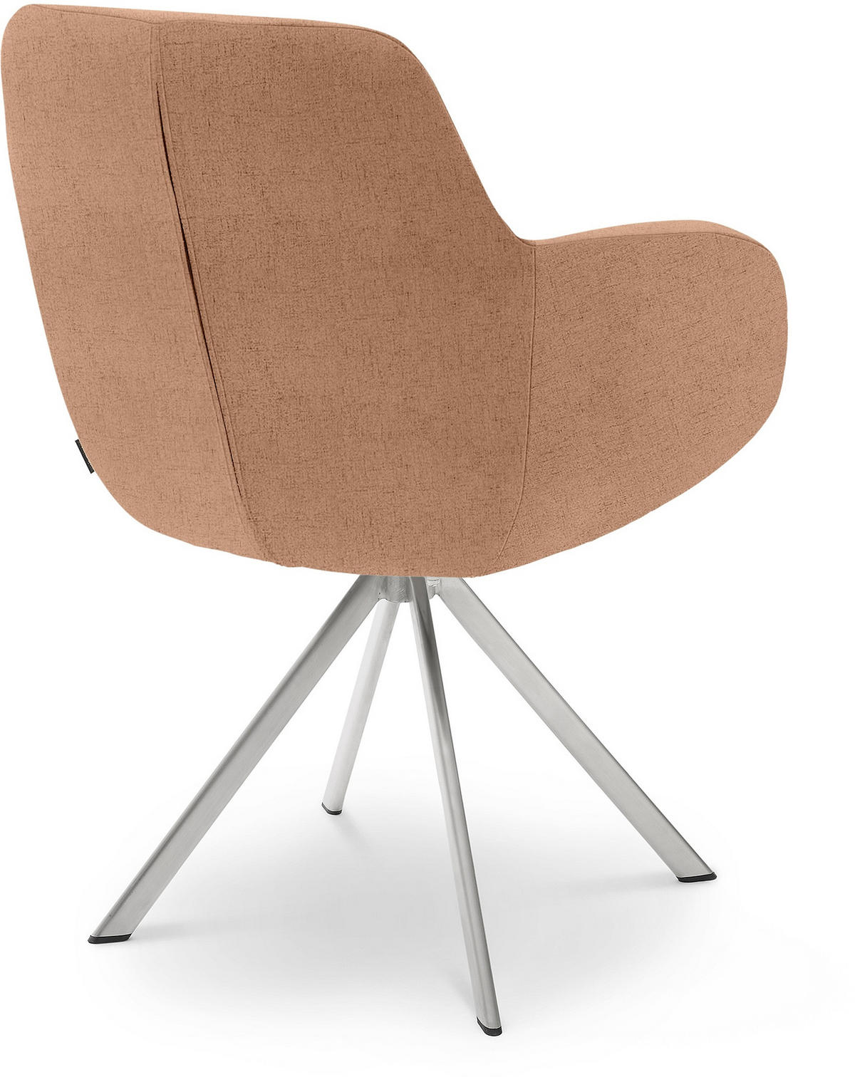ARMLEHNSTUHL  in Edelstahl Webstoff  - Edelstahlfarben/Terracotta, Design, Textil/Metall (62/86/66cm) - Musterring