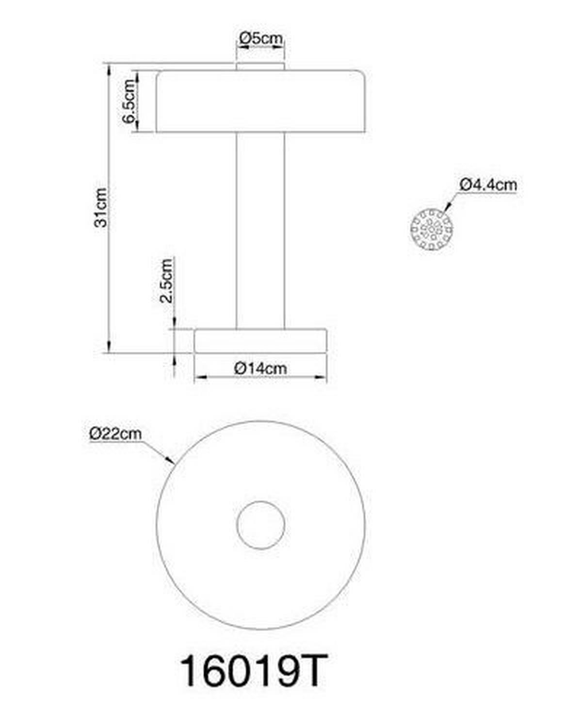 LED-TISCHLEUCHTE - Schwarz/Grau, Design, Glas/Kunststoff (22/31cm) - Globo