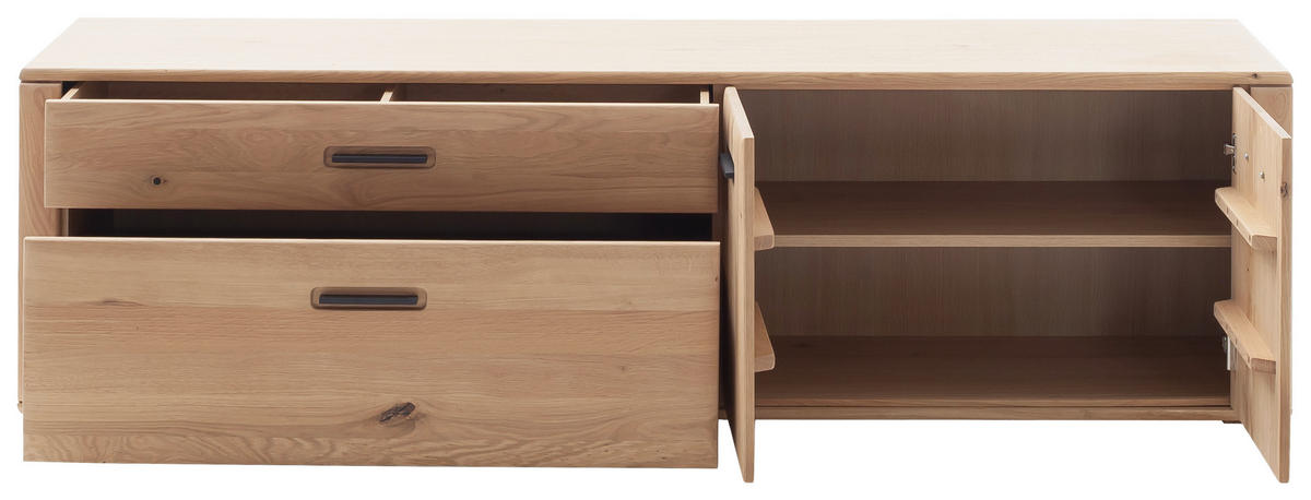 LOWBOARD  in 194/56/50 cm  - Eichefarben/Anthrazit, KONVENTIONELL, Holz/Holzwerkstoff (194/56/50cm) - Cantus