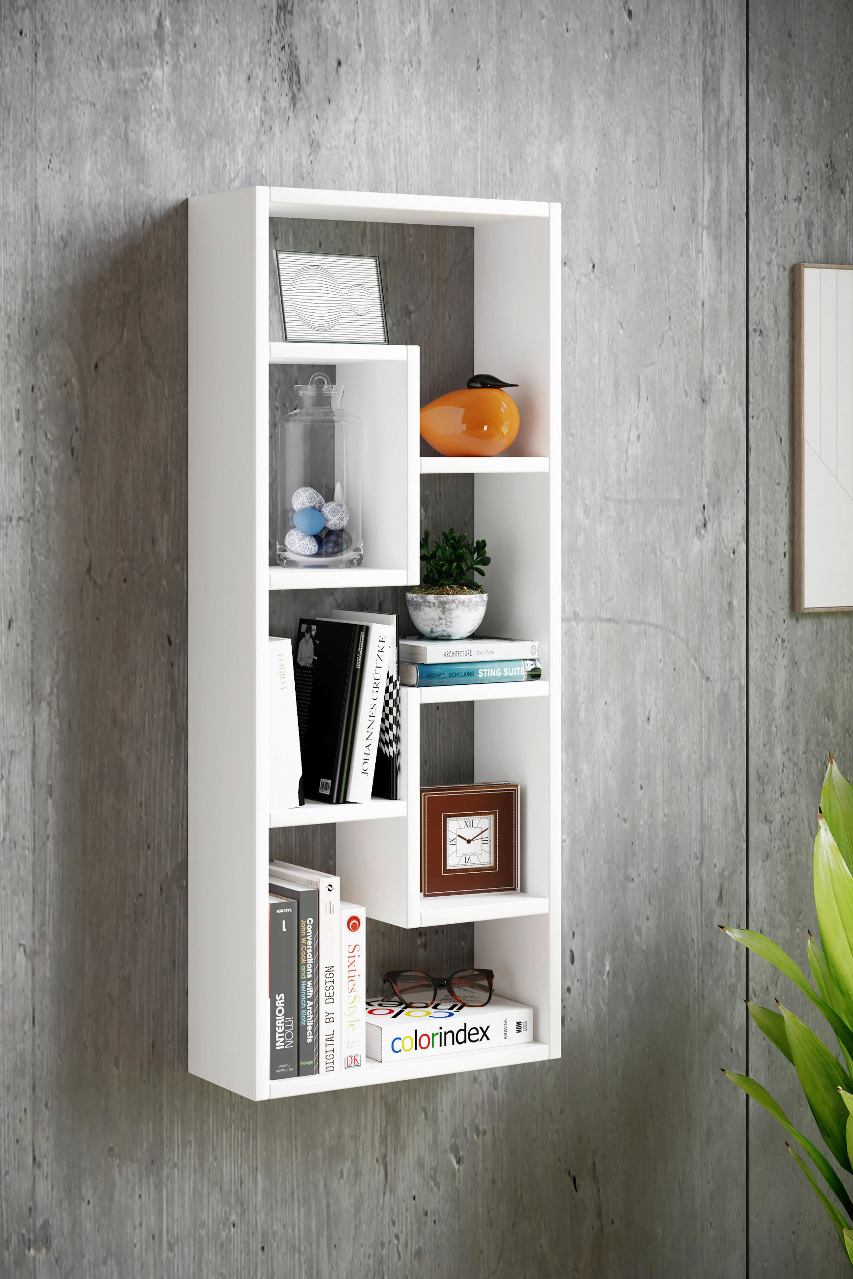 WANDREGAL 36/92/15 cm  - Weiss, Design, Holzwerkstoff (36/92/15cm) - MID.YOU