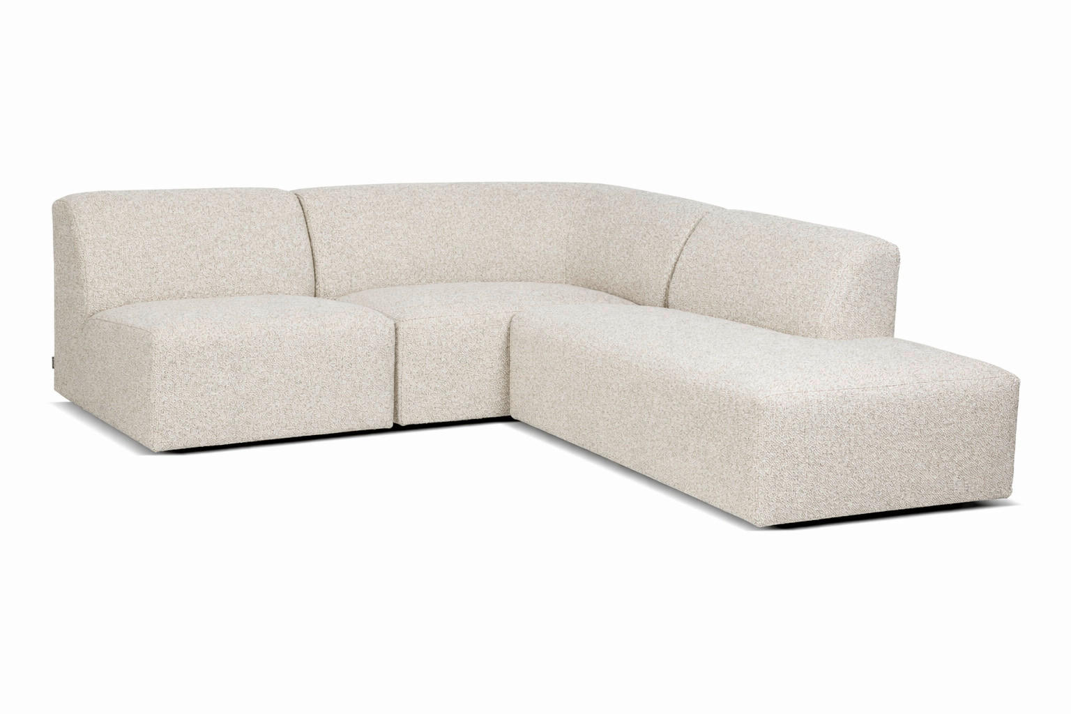 ECKSOFA Hector Creme  - Creme/Schwarz, Design, Textil (214/232cm) - Livetastic