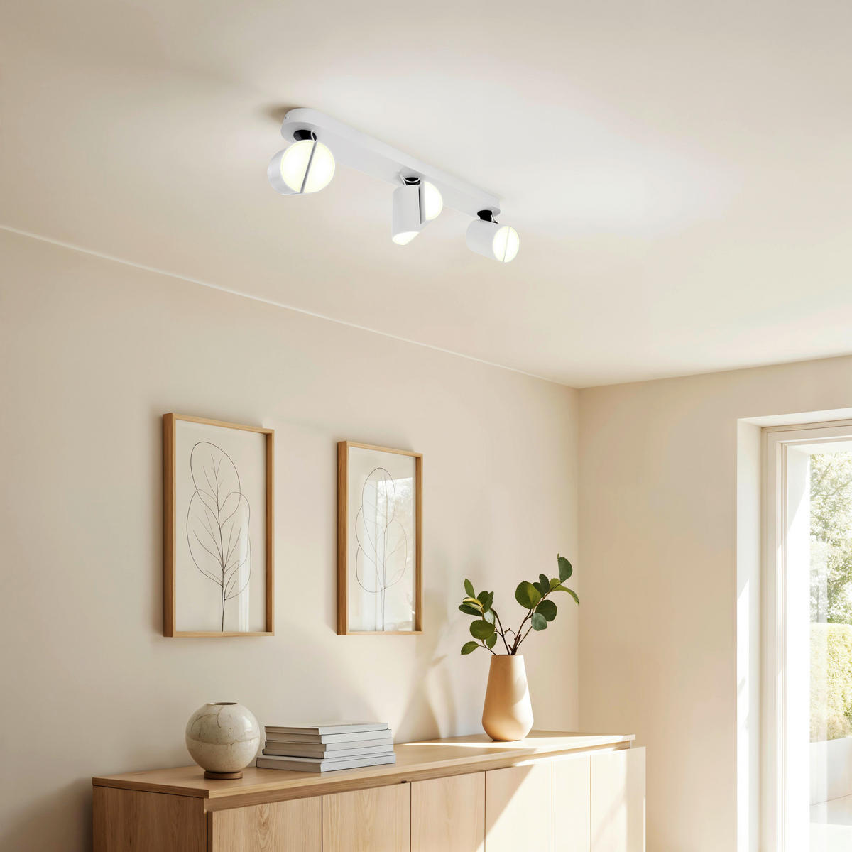 LED-DECKENSTRAHLER 80/6/19 cm  - Weiß, Design, Metall (80/6/19cm) - BOPP
