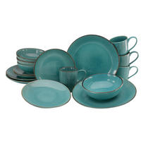 KOMBISERVICE 16-teilig 4 Personen Blau Nature Collection Water  - Blau, Basics, Keramik - Creatable