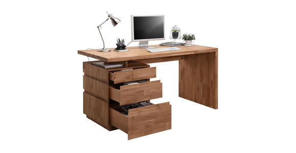 SCHREIBTISCH 150/70/76 cm  in Wildeiche  - Wildeiche/Eichefarben, Natur, Holz (150/70/76cm) - Linea Natura