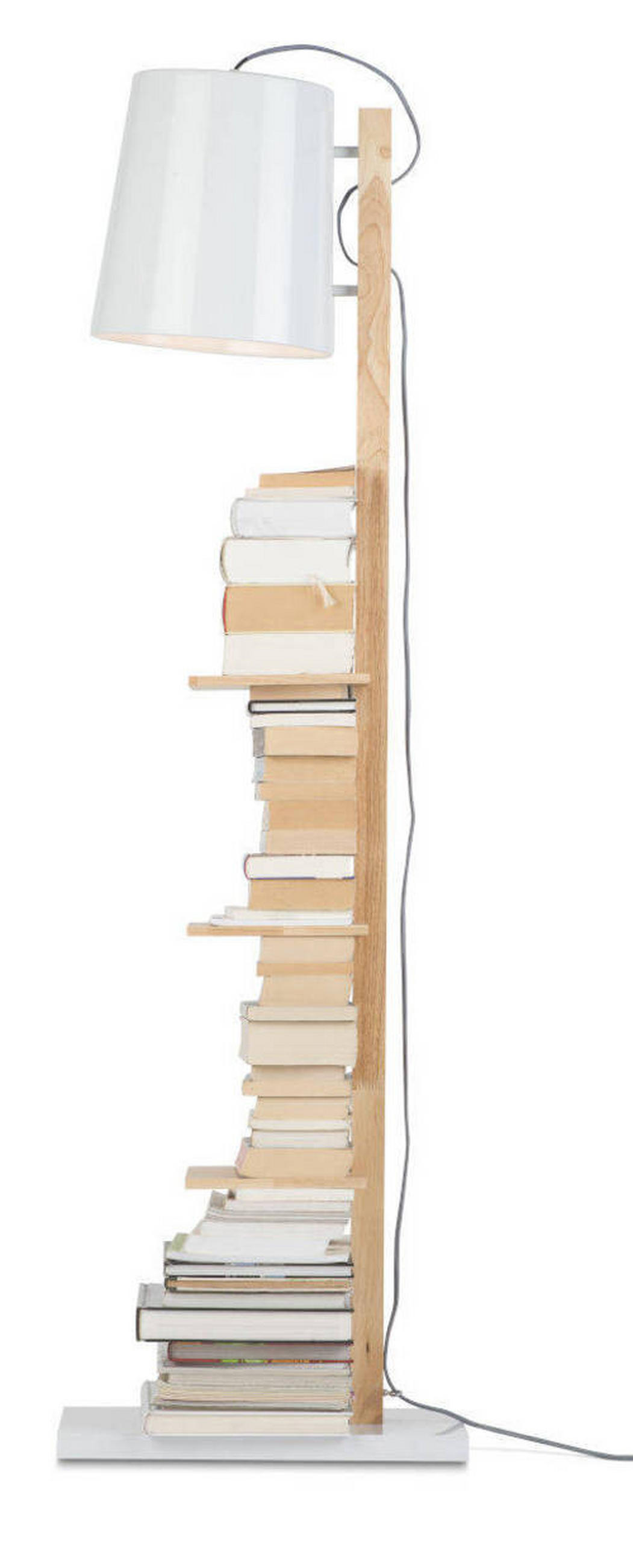 STEHLEUCHTE  30/168/49 cm   - Weiß, Design, Holz/Metall (30/168/49cm) - It's about Romi