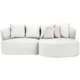 ECKSOFA in Bouclé Creme  235/166 cm  - Hellrosa/Creme, MODERN, Kunststoff/Textil (235/166cm) - Hom`in
