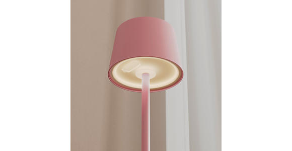 AKKU-TISCHLEUCHTE 9/22 cm  - Rosa, Basics, Metall (9/22cm) - Novel