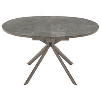 AUSZIEHTISCH Taupe, Anthrazit rund  ausziehbar  - Taupe/Anthrazit, Design, Keramik/Metall (140-190/100/75cm) - Connubia 