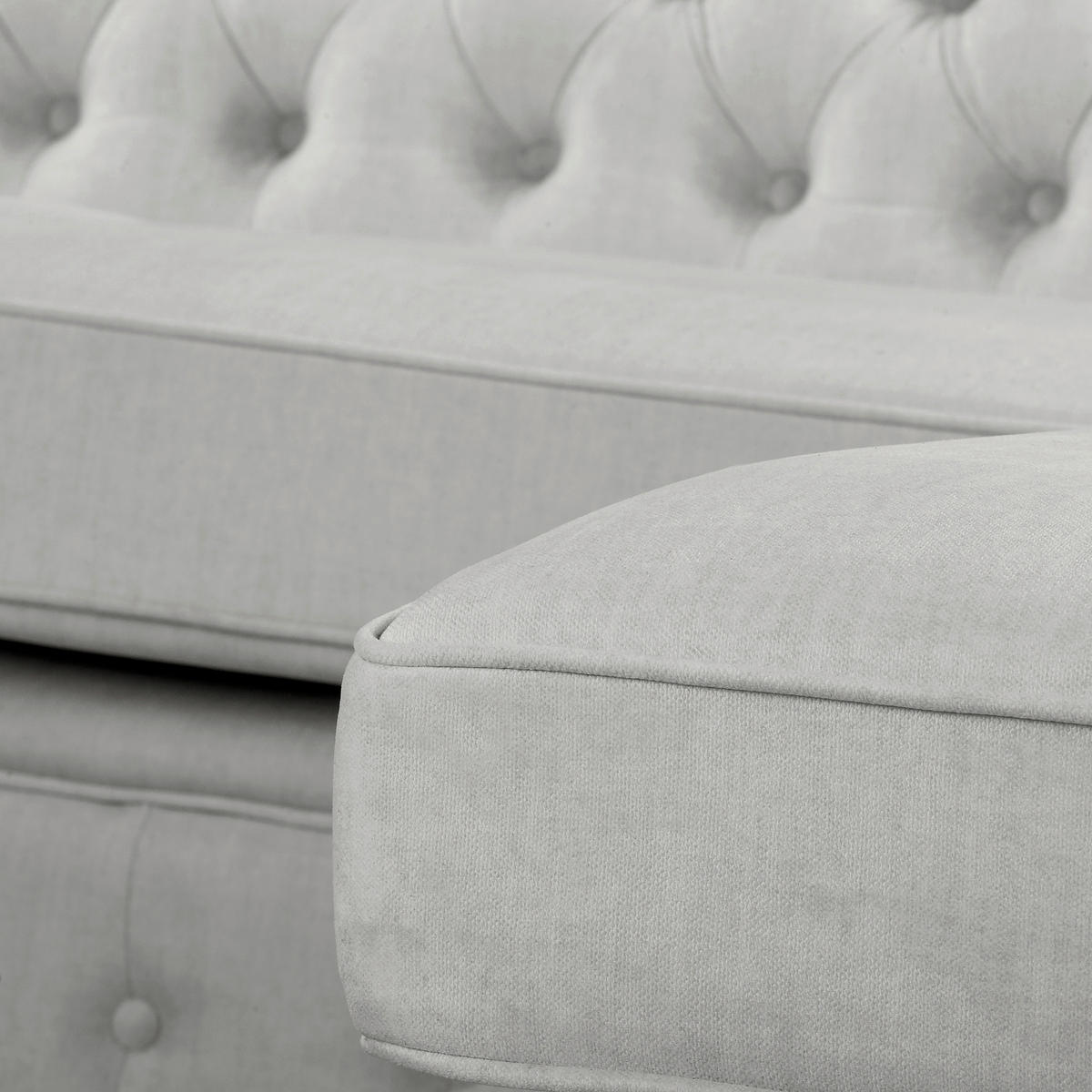 ECKSOFA Mikrofaser Hellgrau  - Hellgrau/Braun, Design, Holz/Textil (284/182cm) - P & B