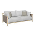 2-SITZER-SOFA Mari in Flachgewebe Taupe, Eschefarben, Sandfarben  - Sandfarben/Taupe, ROMANTIK / LANDHAUS, Holz/Textil (219/83/98cm) - Dieter Knoll