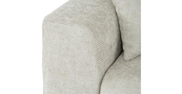SCHLAFSOFA Struktur Creme  inkl. Zierkissen, Rückenkissen, Bettkasten, Schlaffunktion, Rücken echt  - Creme/Schwarz, KONVENTIONELL, Kunststoff/Textil (253/87/102cm) - Xora