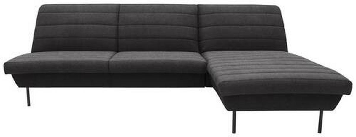 ECKSOFA in Webstoff Anthrazit  274/168 cm  - Anthrazit/Schwarz, Design, Textil/Metall (274/168cm) - LOOKS by W.Joop