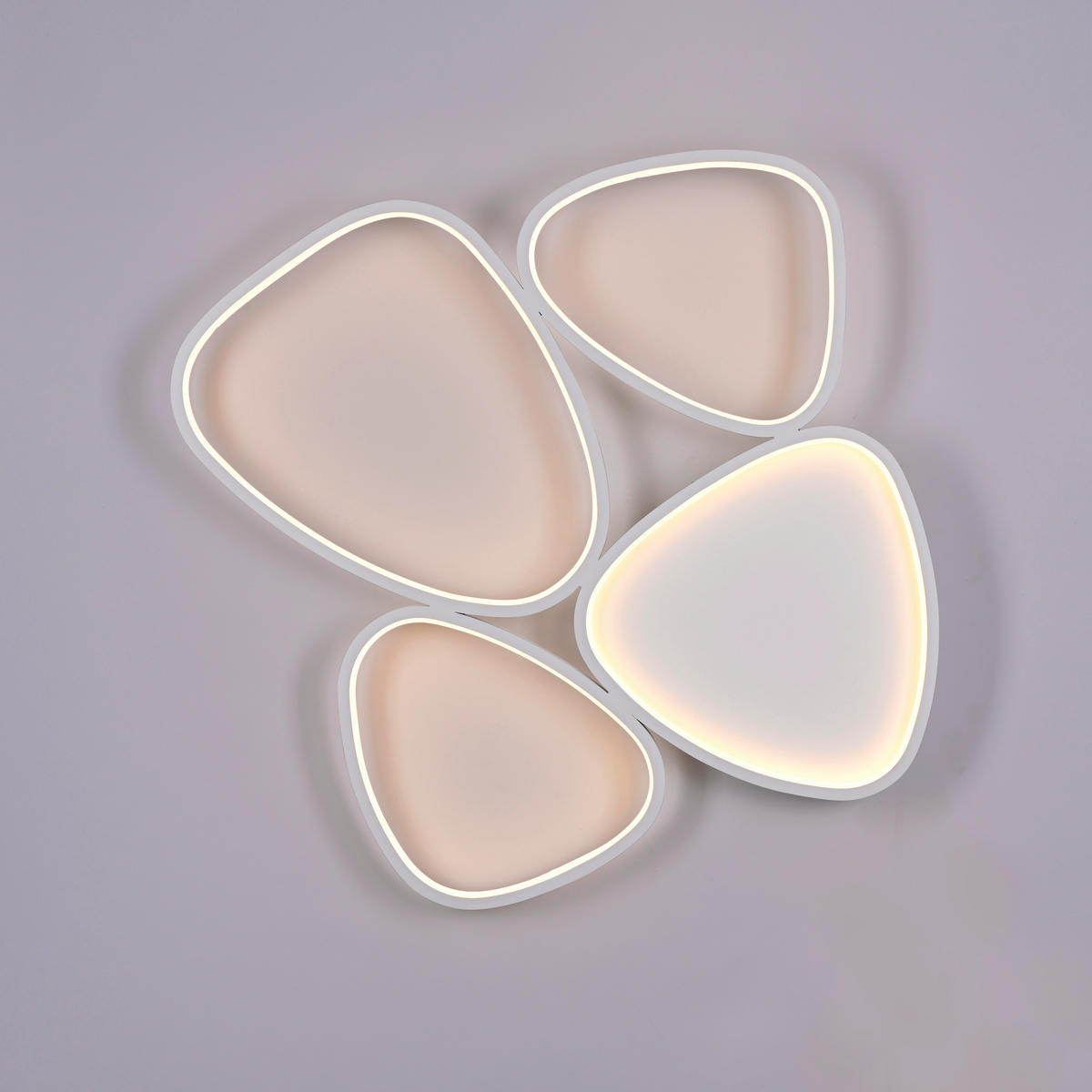 LED-DECKENLEUCHTE 69,5/66/6,2 cm   - Weiß, Design, Kunststoff/Metall (69,5/66/6,2cm) - Schöner Wohnen