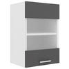 KÜCHENOBERSCHRANK 40/60/31 cm  in Anthrazit, Weiß  - Anthrazit/Alufarben, KONVENTIONELL, Glas/Holzwerkstoff (40/60/31cm) - MID.YOU